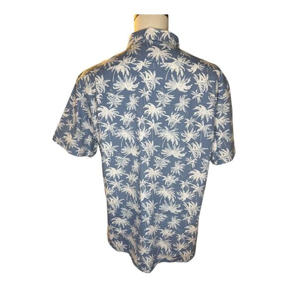NEW JACHS NY Men's XL Blue Palm Tree Print Short Sleeve Button-Up Shirt NWT - Picture 3 of 5